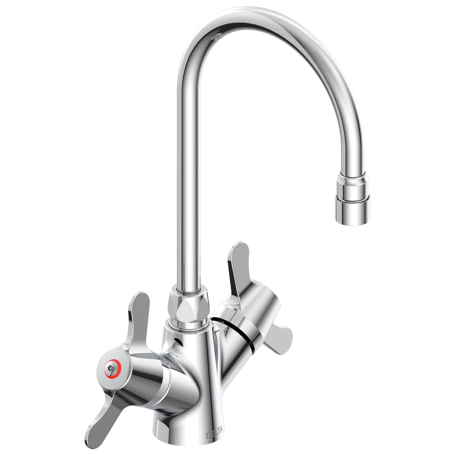 Llave de dos manijas y un solo vástago para mezcla de agua