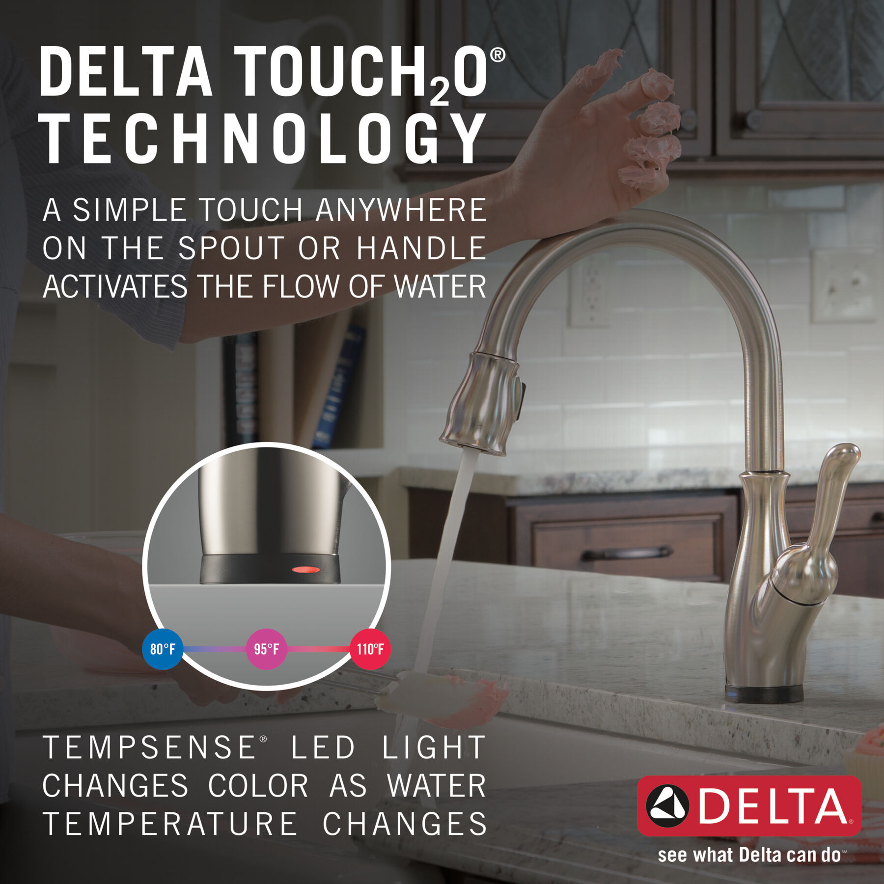 VoiceIQ® Single Handle Pull-Down Faucet with Touch<sub>2</sub>O® Technology, image 8