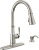 Llave para cocina monomando extensible con dispensador de jabón y tecnología ShieldSpray