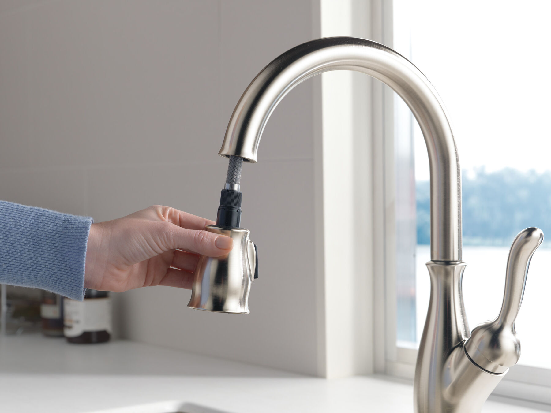 Kitchen Single Handle Pull Down Faucet, image 7