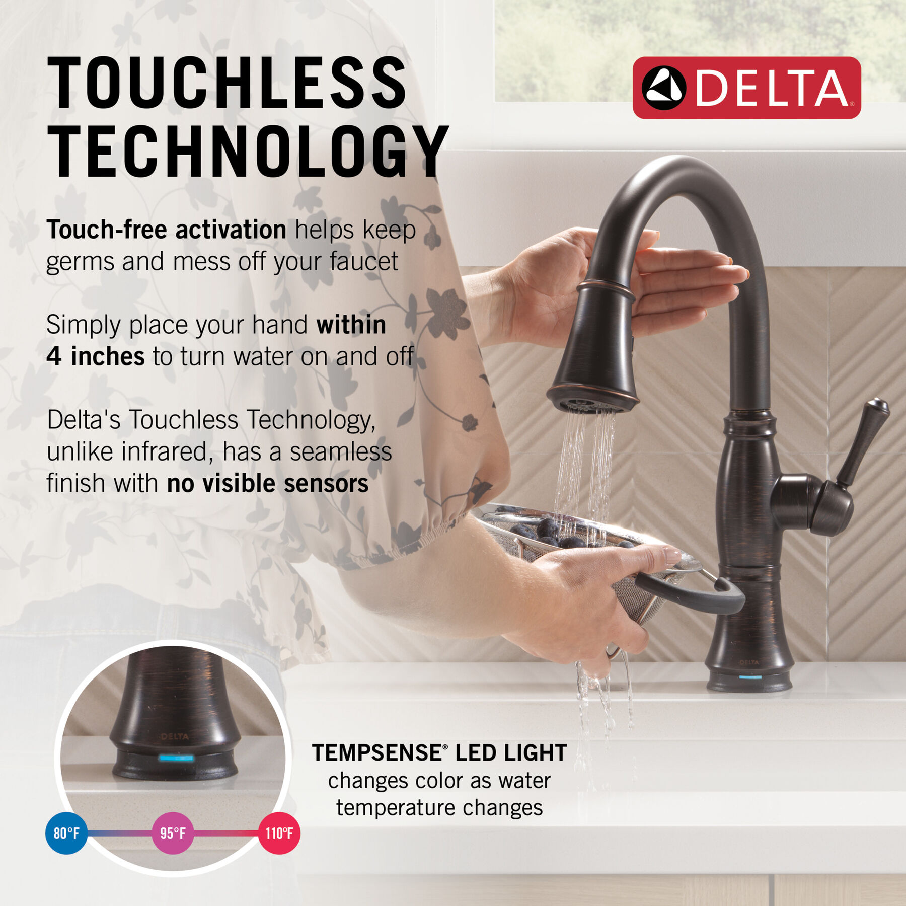 Touch<sub>2</sub>O® Technology Kitchen Faucet with Touchless Technology, image 11
