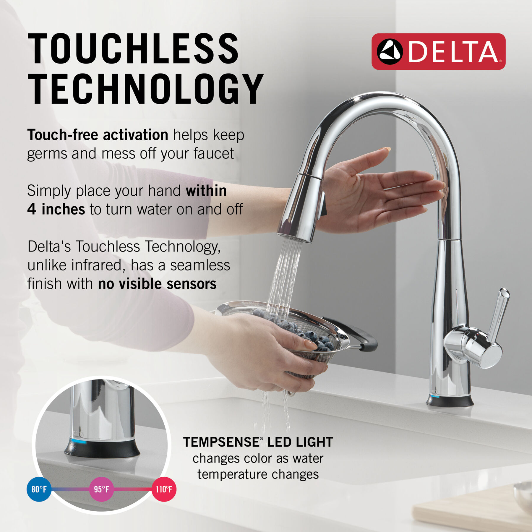 VoiceIQ® Single Handle Pull-Down Faucet with Touch<sub>2</sub>O® Technology, image 11