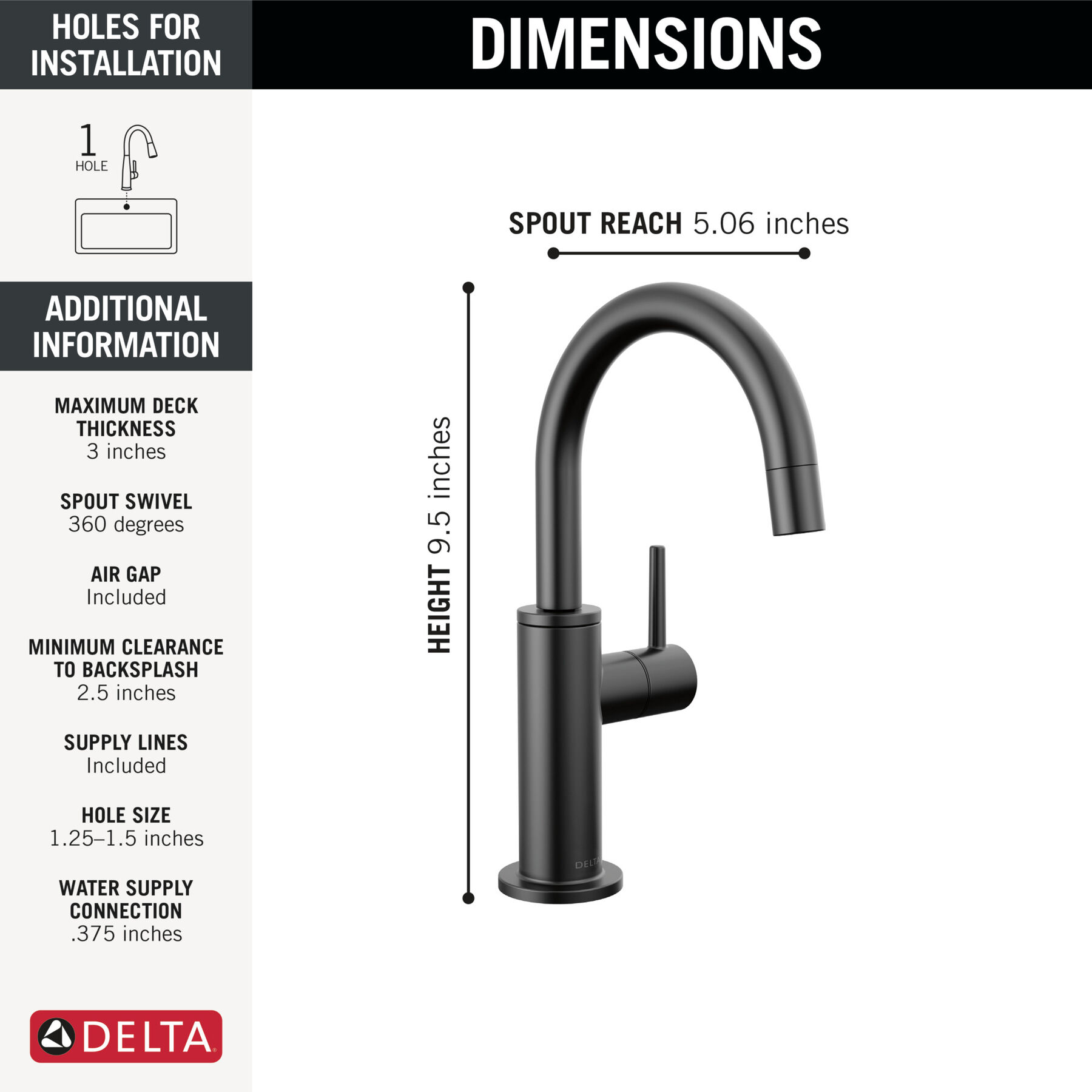Llave de agua fría purificada redonda contemporánea, imagen 1