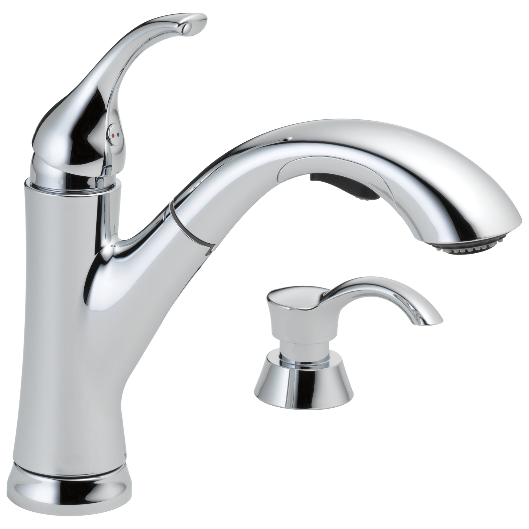 Llave para cocina retráctil de una manija con dispensador de jabón (producto recertificado)
