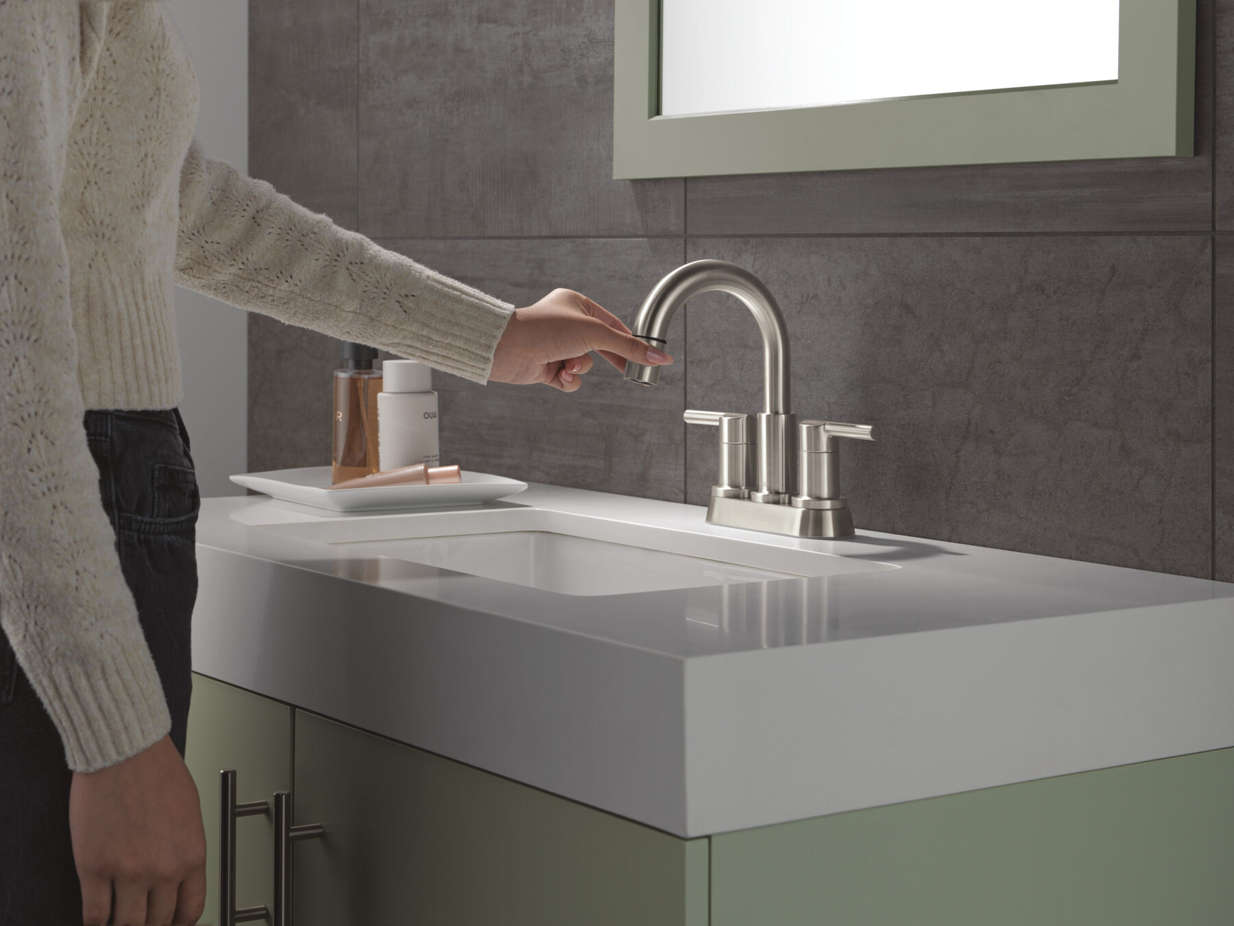Llave para baño extensible de combinación de dos manijas, imagen 5