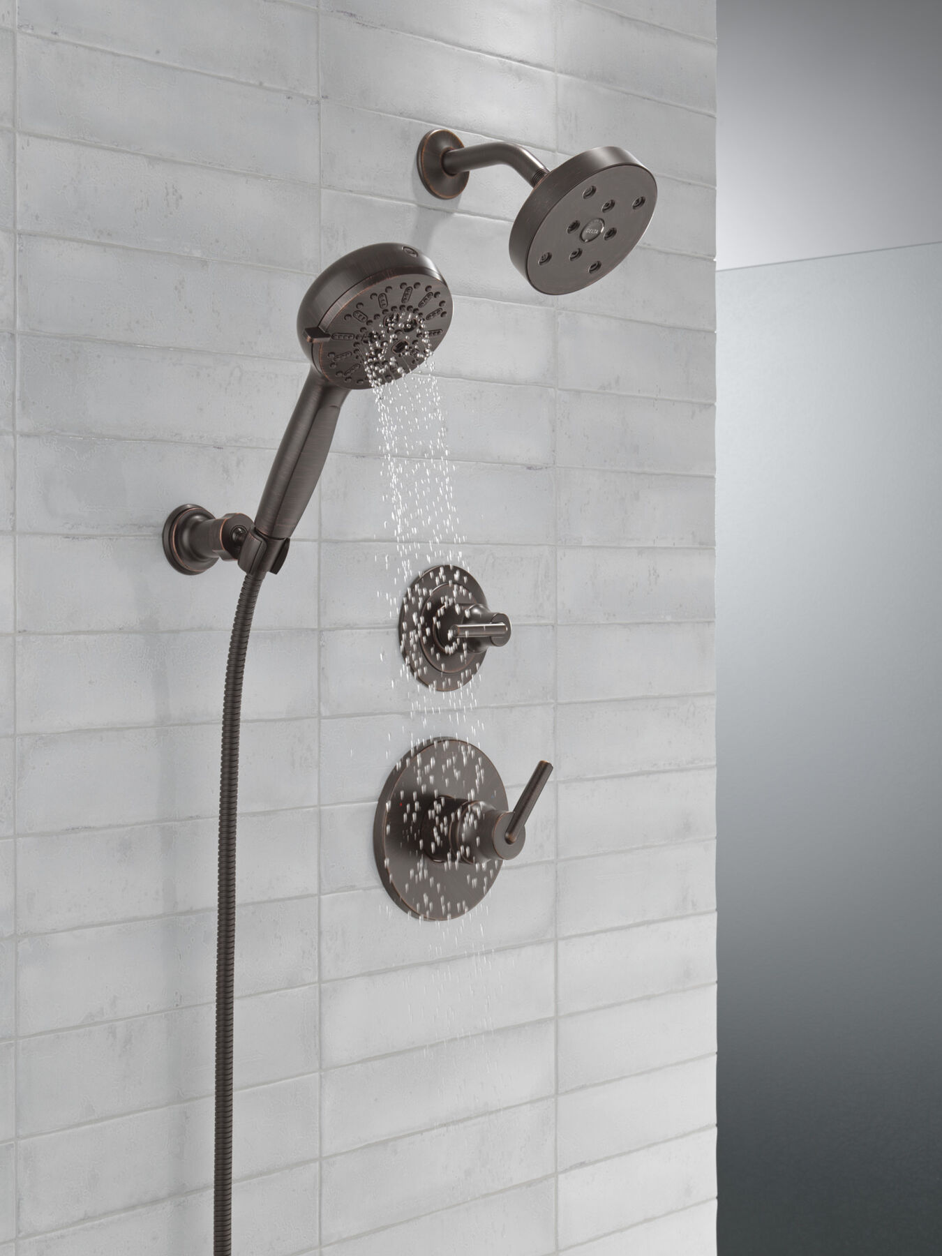 7-Setting Wall Mount Hand Shower with Cleaning Spray, image 19