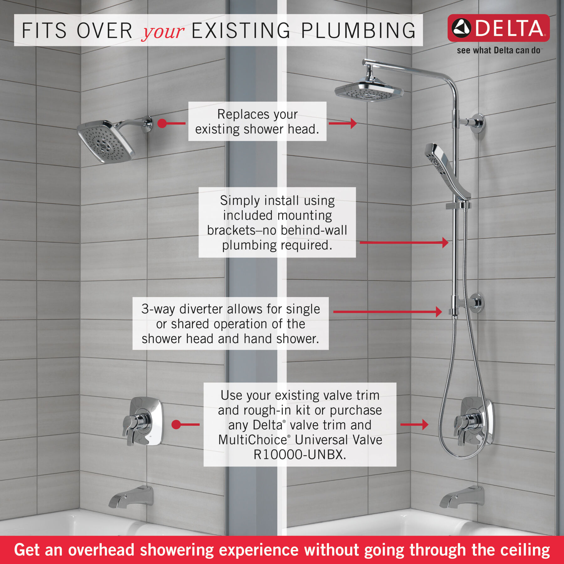 Shower Column 26" Angular (Recertified), image 2
