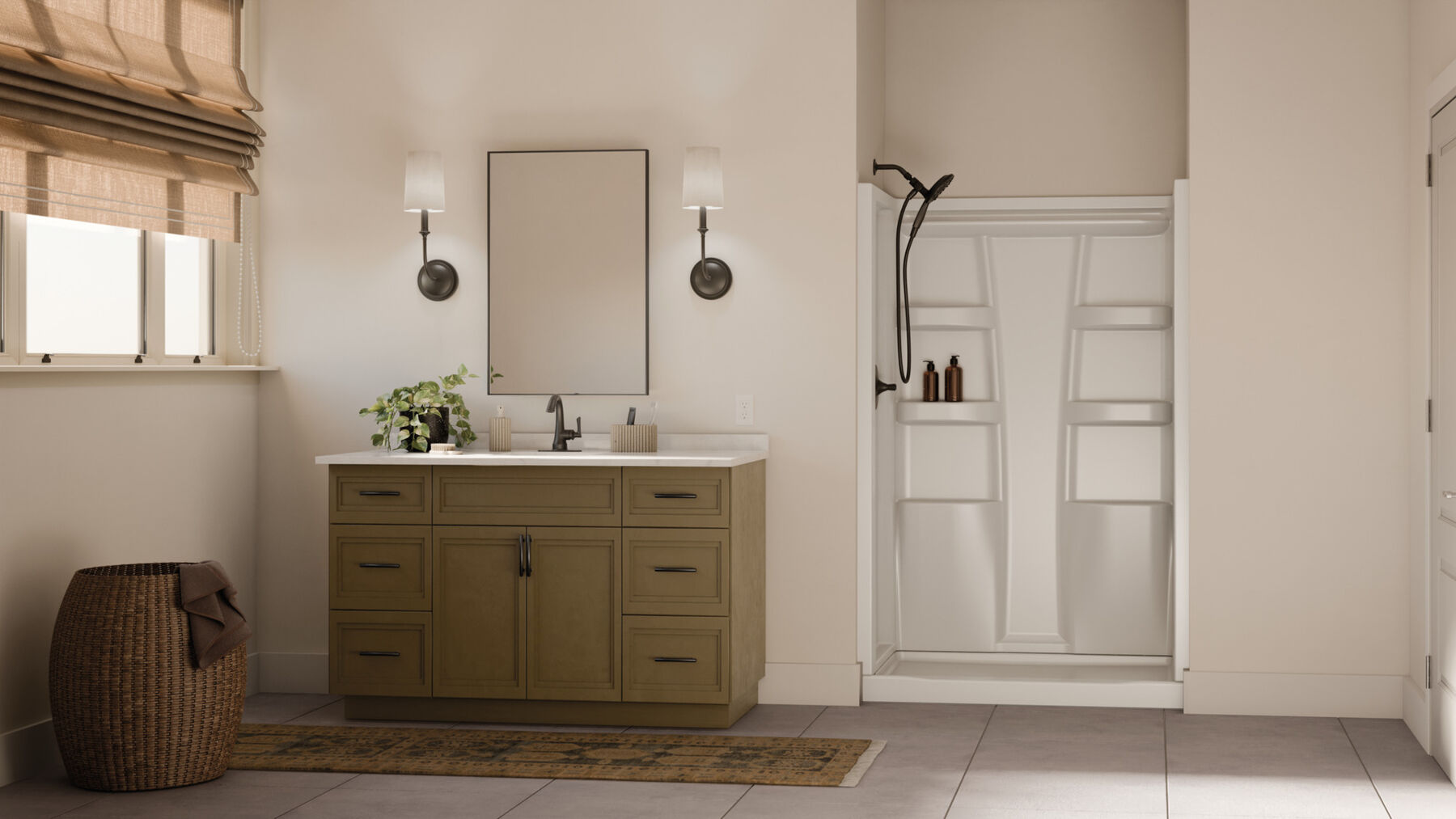 Cerramiento para ducha ProCrylic de 48" Cerramiento de ducha, imagen 2