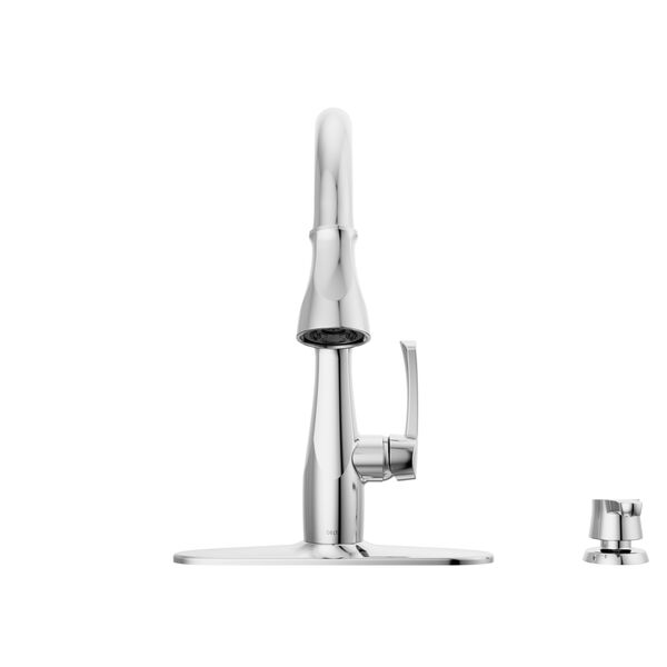 Llave para cocina monomando extensible con dispensador de jabón y tecnología ShieldSpray®