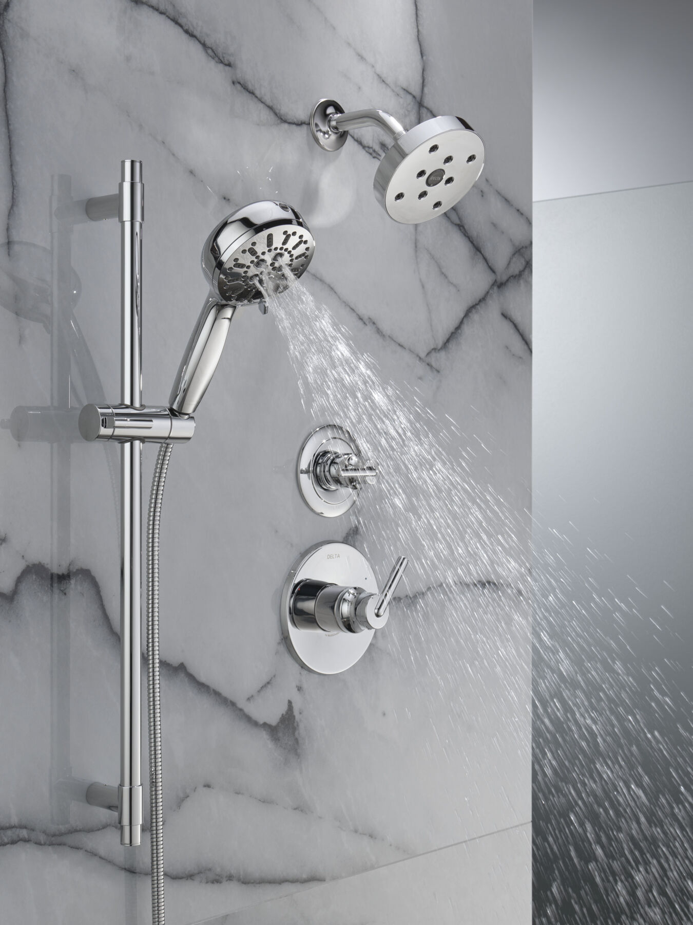 7-Setting Slide Bar Hand Shower with Cleaning Spray, image 9