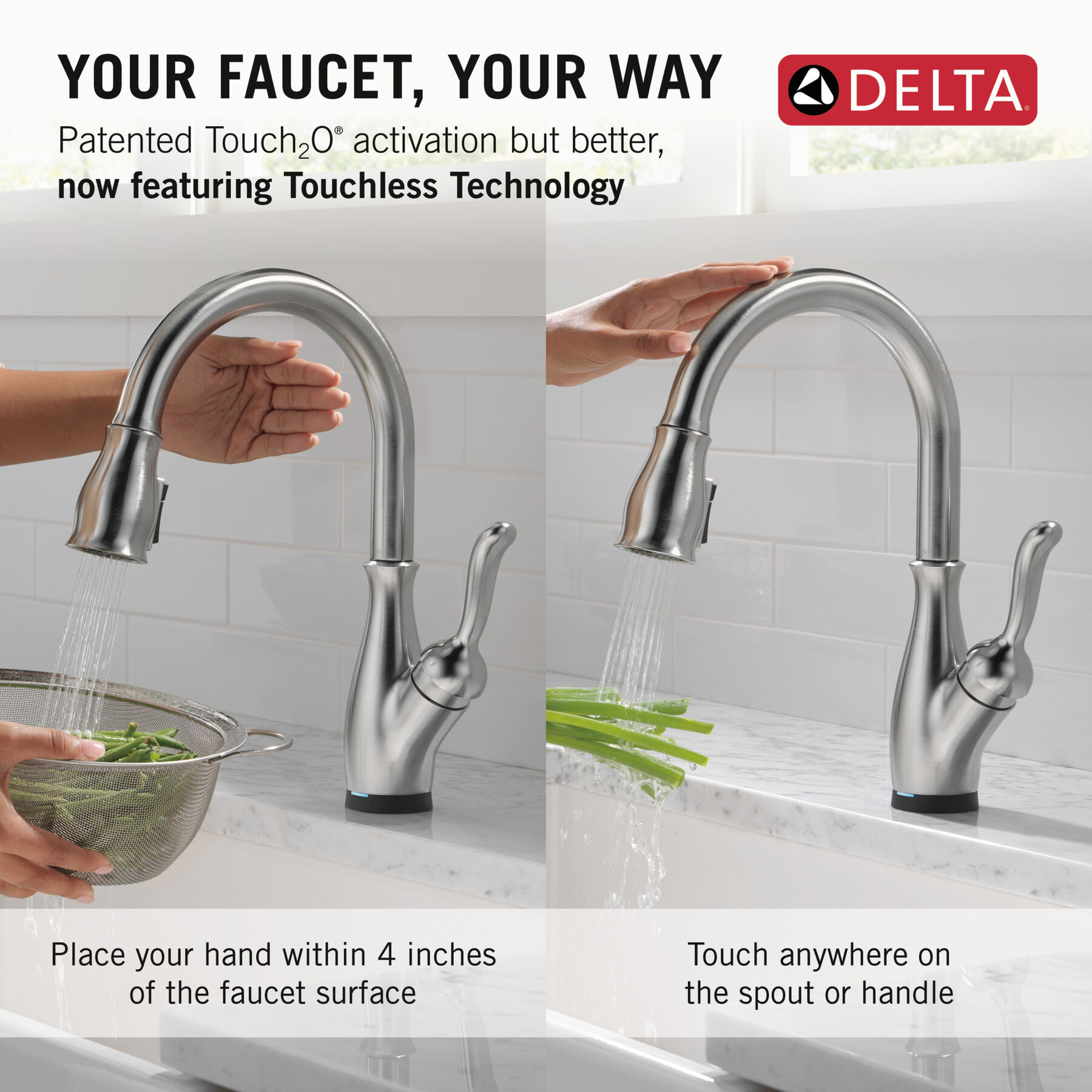 Touch<sub>2</sub>O® Technology Kitchen Faucet with Touchless Technology, image 12