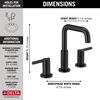 Llave para baño de extensión de dos manijas 2L (producto recertificado)