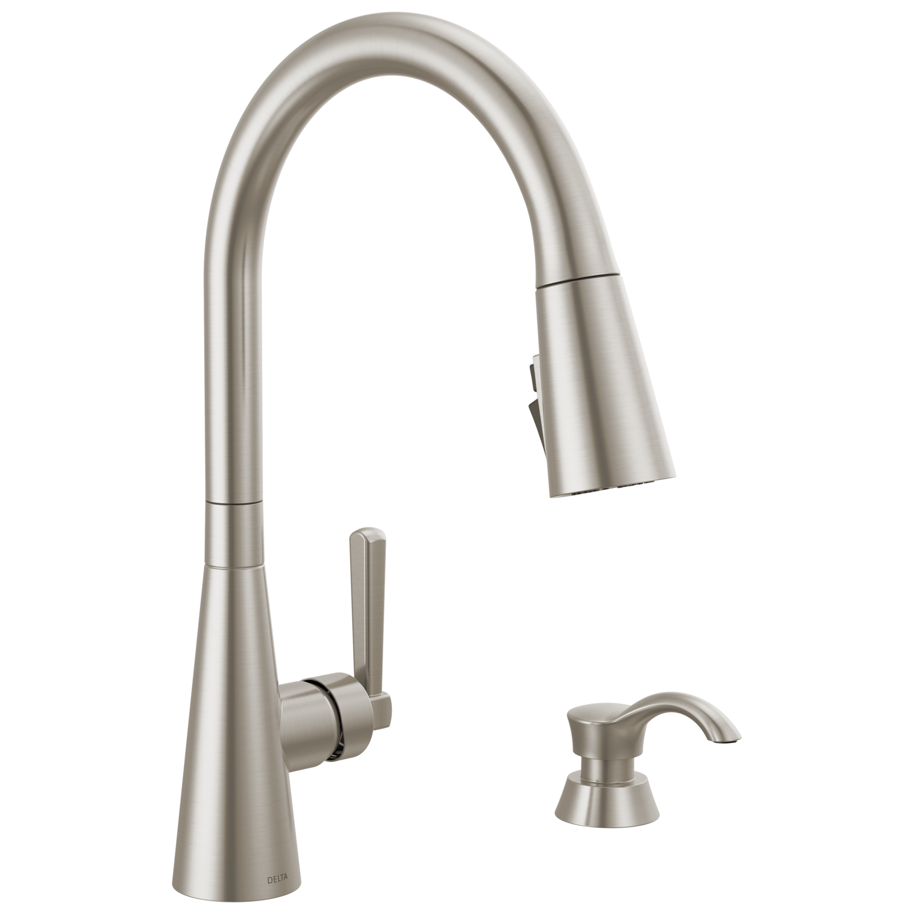 Llave para cocina monomando extensible con dispensador de jabón y tecnología ShieldSpray