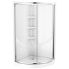 38x38 Corner Shower Bundle with Door - Framed Round with Direct-to-Stud Wall Set