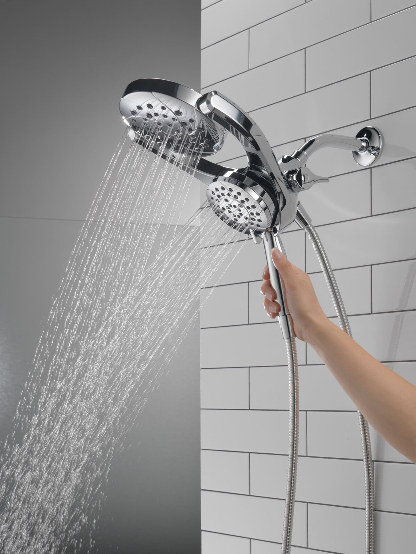 Cabezal de ducha dos en uno de 4 ajustes HydroRain®, imagen 2