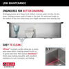 Lavabo de cocina tipo estación de trabajo con dos receptáculos de acero inoxidable calibre 16 de 33" de montaje superior encastrado, con reborde WorkFlow™ y accesorios