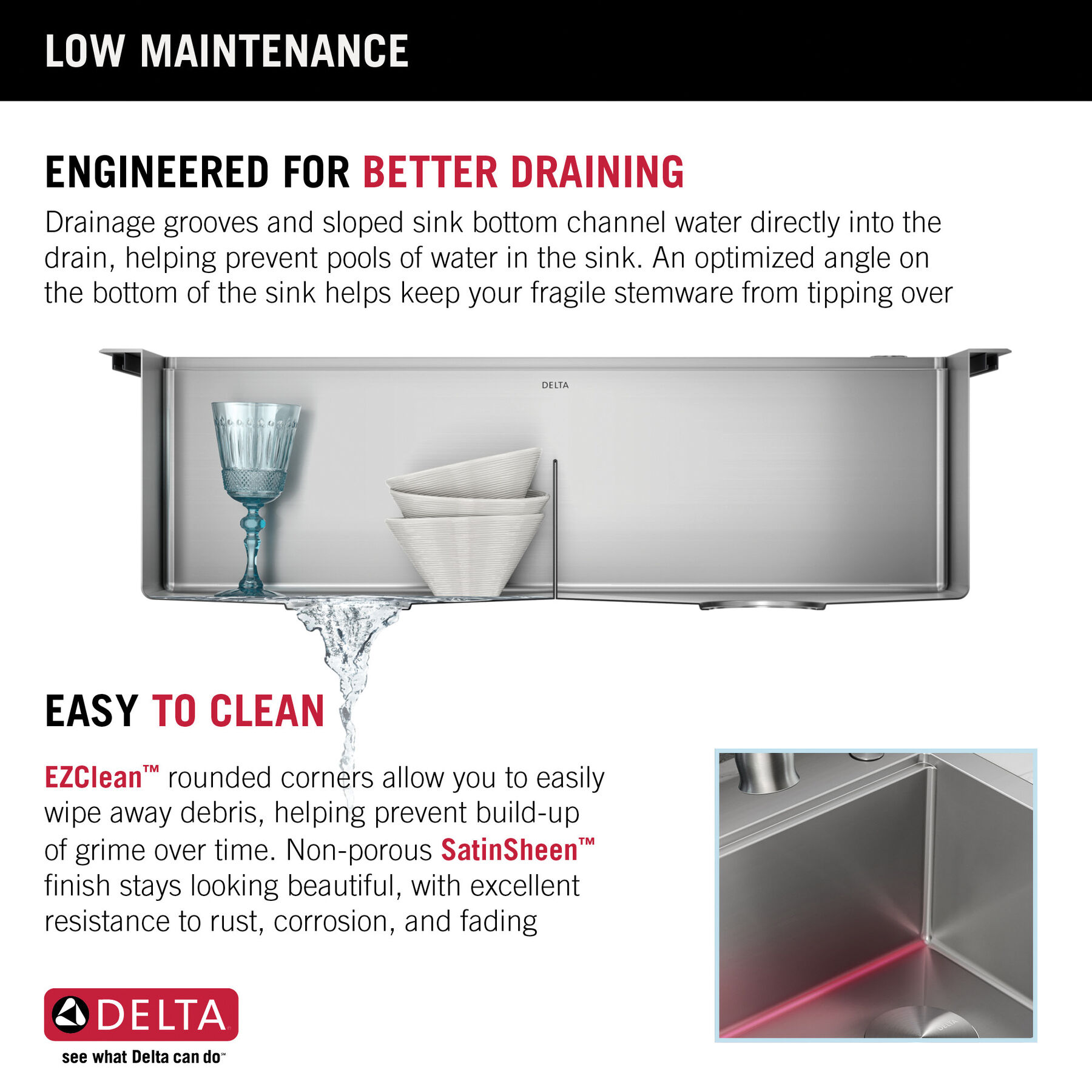 Lavabo de cocina tipo estación de trabajo con dos receptáculos de acero inoxidable calibre 16 de 33" de montaje superior encastrado, con reborde WorkFlow™ y accesorios, imagen 8