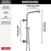 Columna de ducha redonda de 18" (producto recertificado)