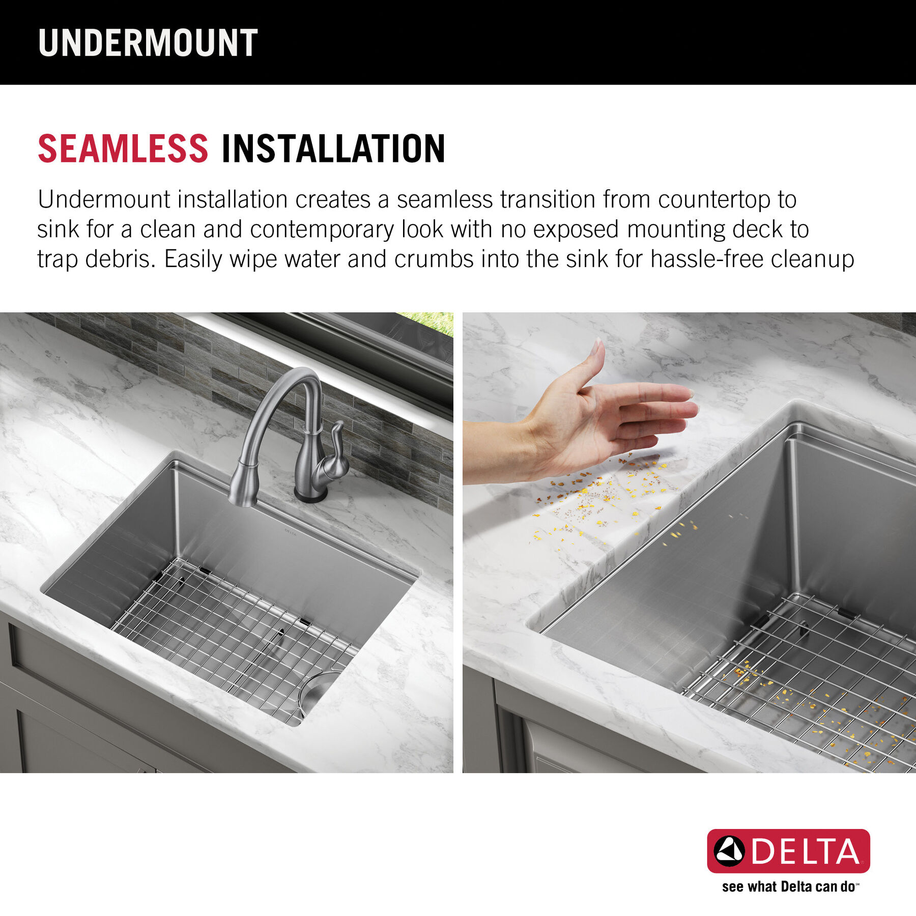 Lavabo de cocina tipo estación de trabajo con un receptáculo de acero inoxidable calibre 16 de 23" de montaje bajo encimera, con reborde WorkFlow™ y accesorios, imagen 10