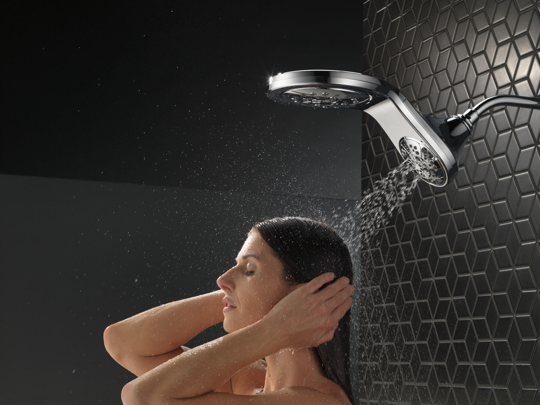 Ducha dos en uno H<sub>2</sub>Okinetic® HydroRain® In2ition® de 5 funciones, imagen 21