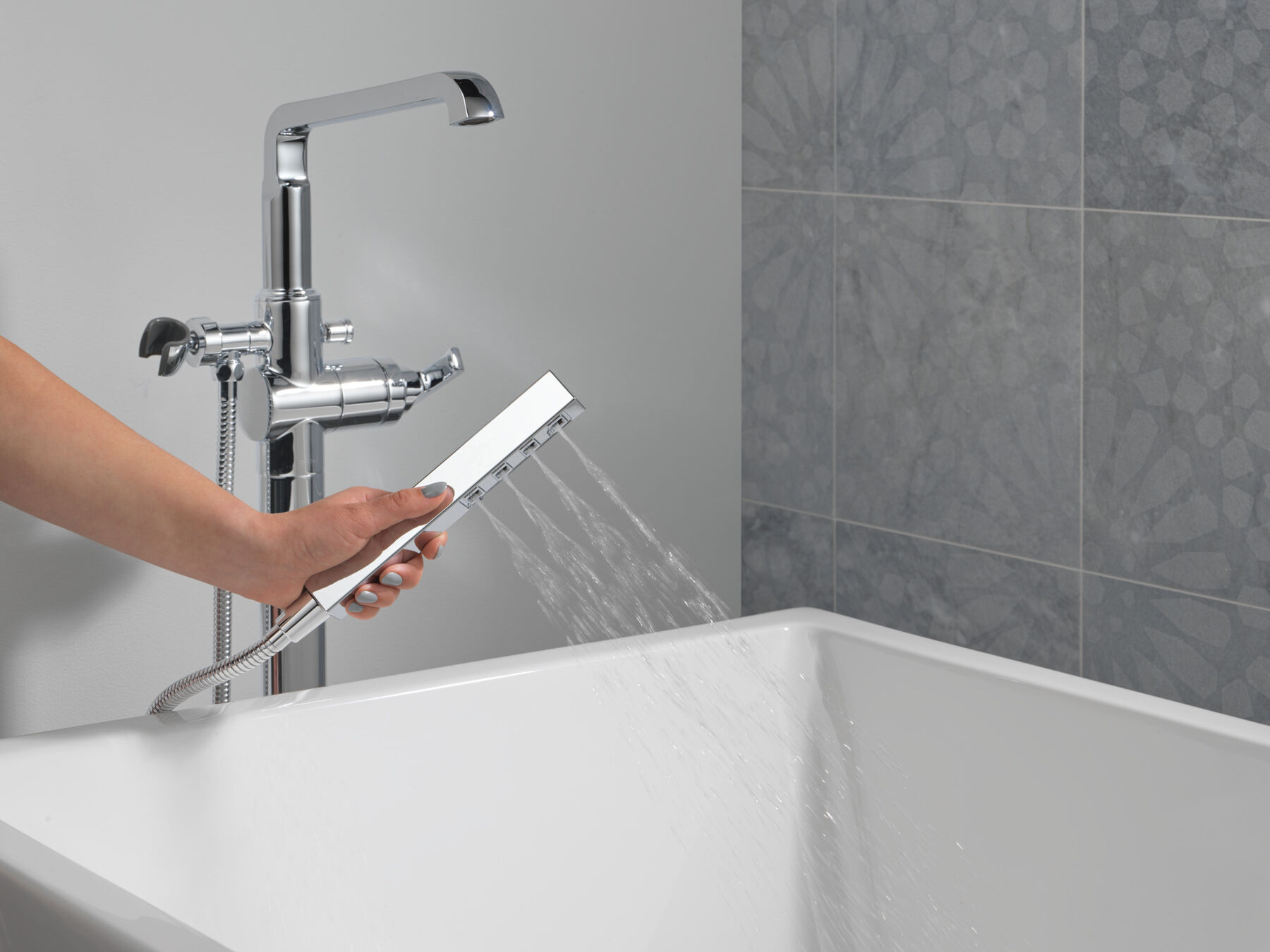 Floor Mount Tub Filler Handle - Lever, image 1
