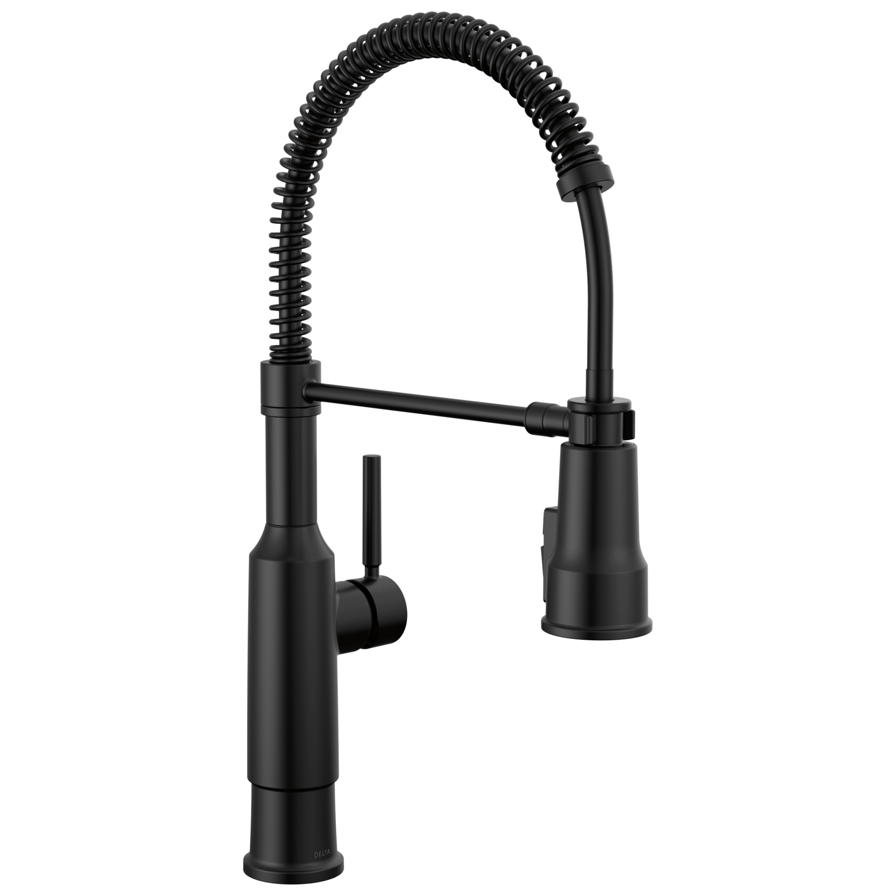 Llave para cocina extensible de una manija con tubo de salida con muelle