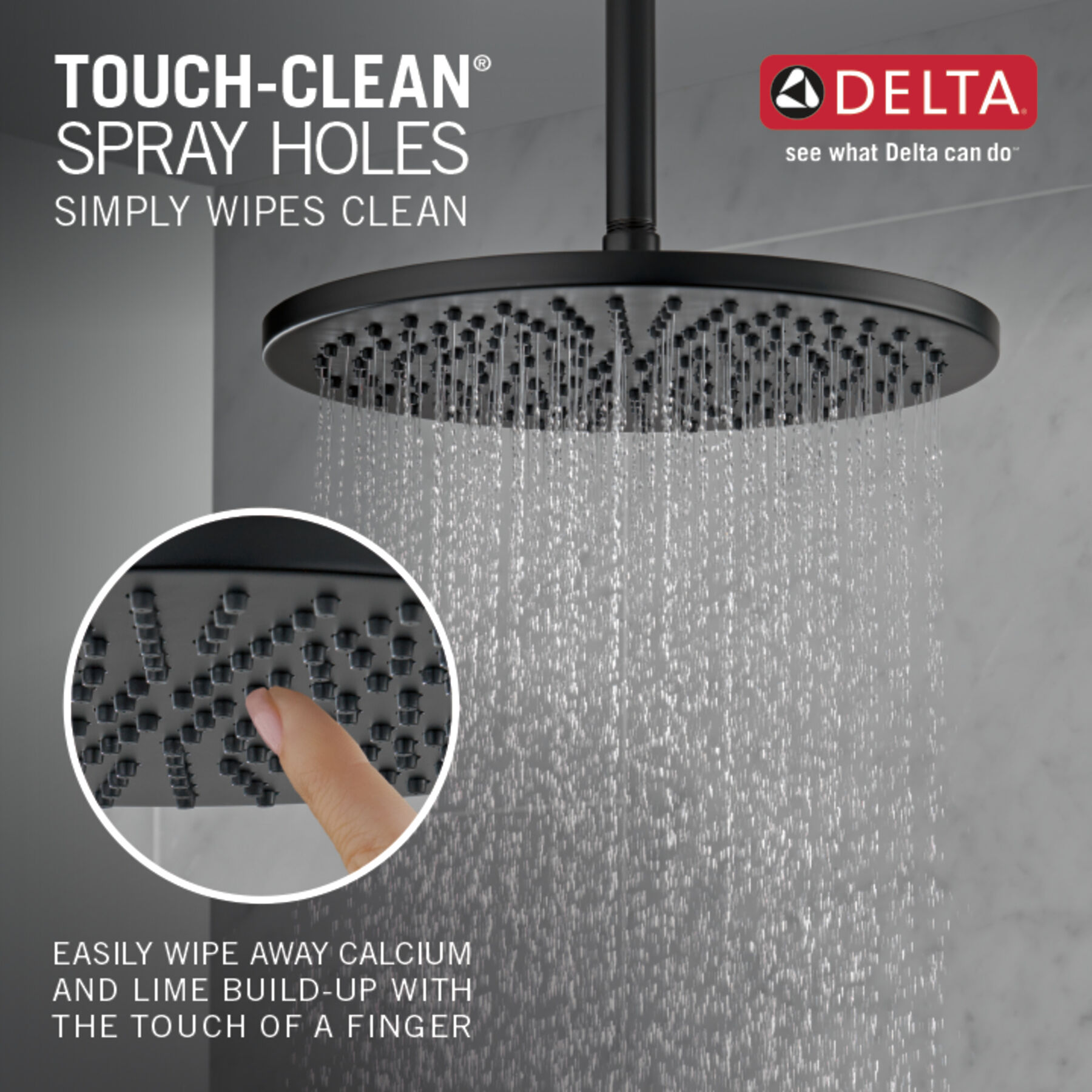 Raincan Shower Head with Shower Arm Bundle - Round, image 2