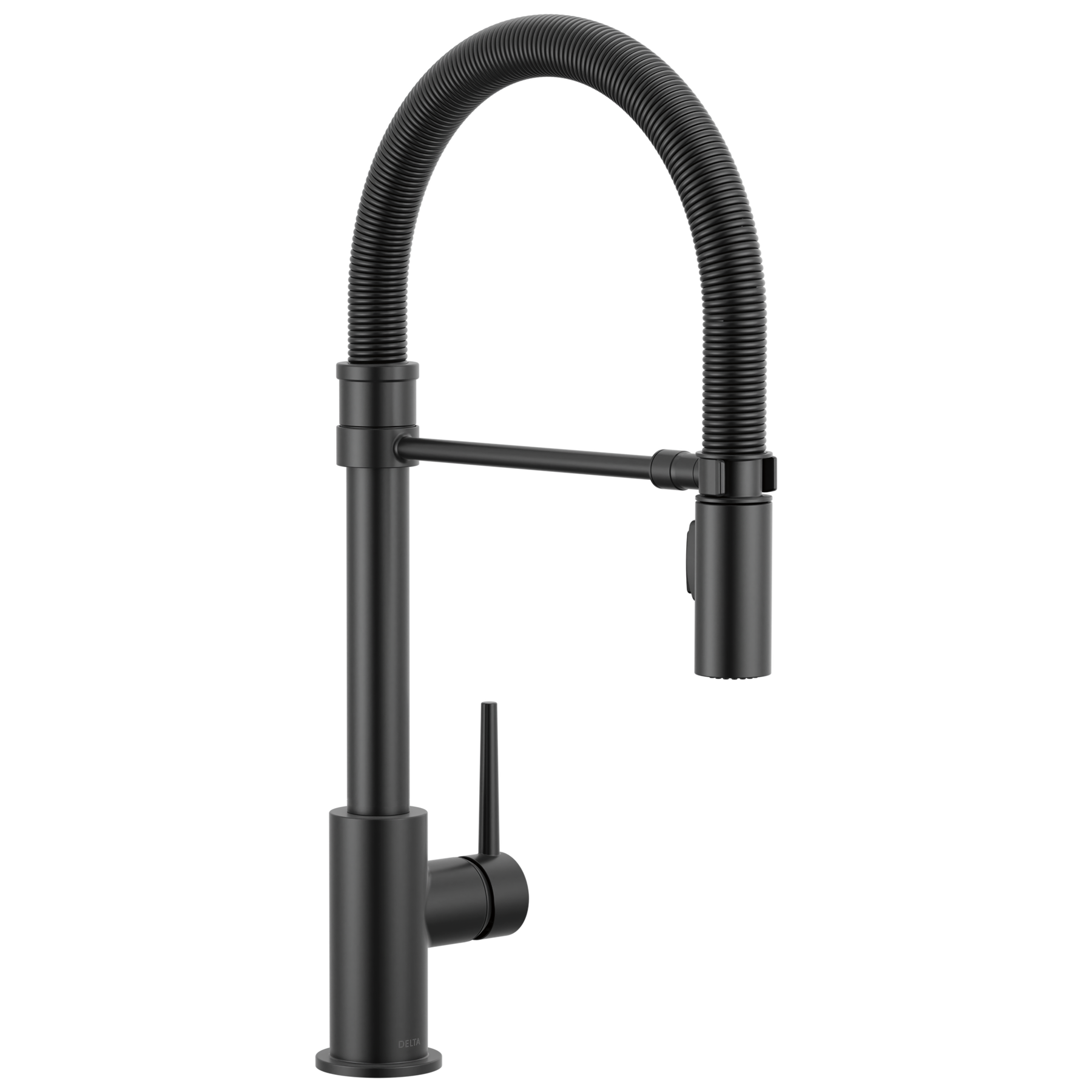 Llave para cocina extensible de una manija con tubo de salida con muelle