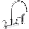 Llave para cocina de dos manijas con rociador