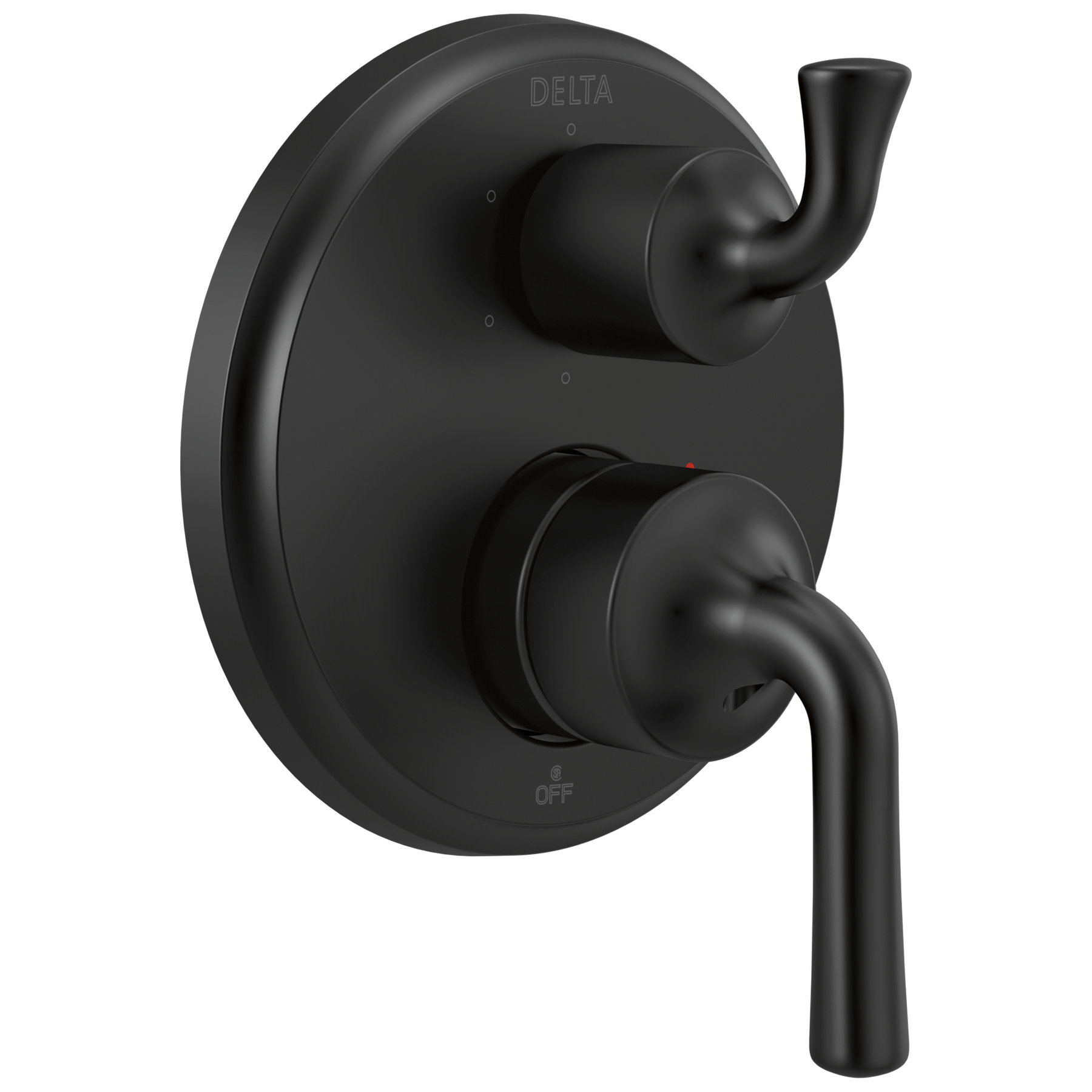 Accesorio de válvula Monitor® serie 14 de dos manijas con desviador integrado de 6 ajustes