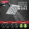 Regadera tipo lluvia moderna angular H<sub>2</sub>Okinetic® de 5 funciones