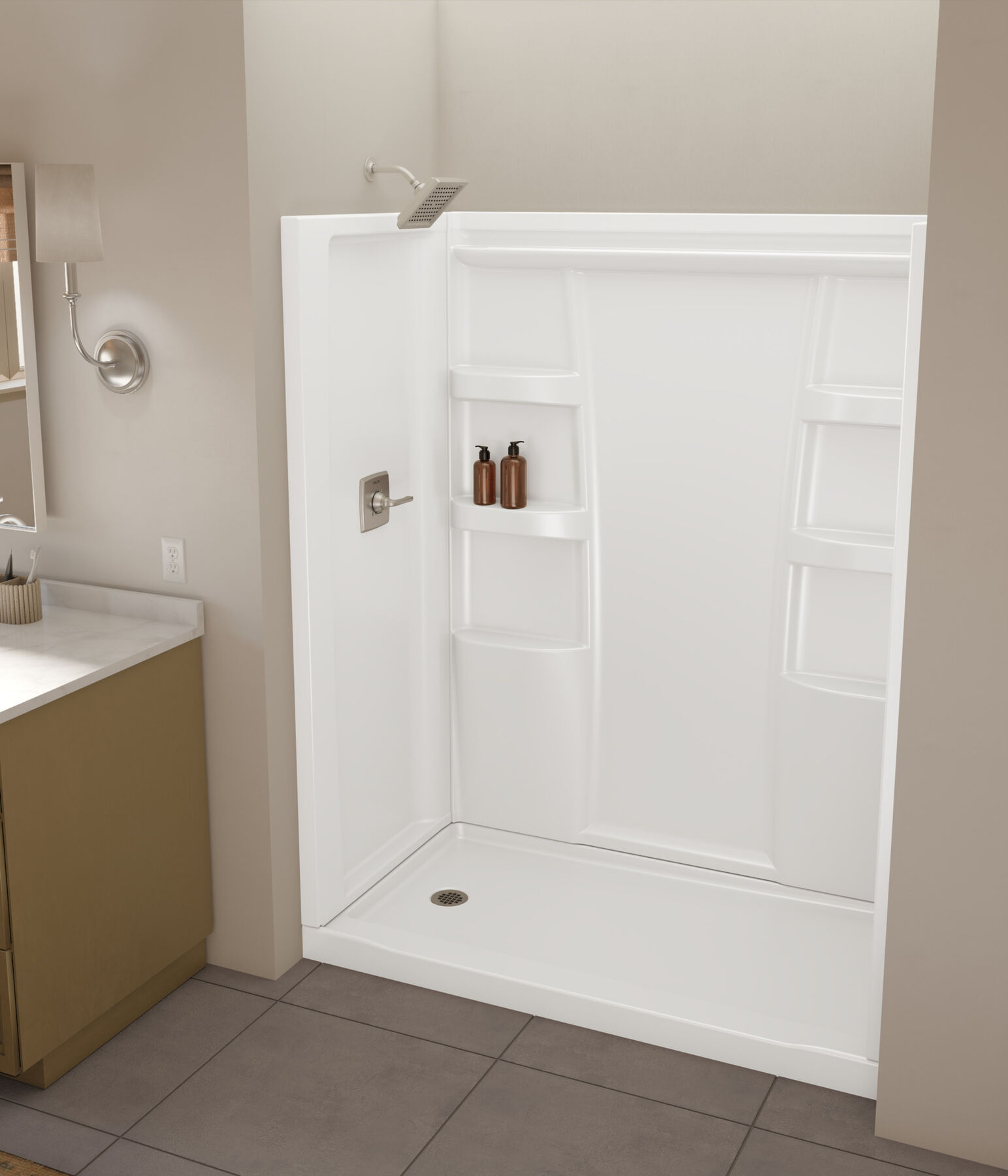 ProCrylic 60 in. x 32 in.Shower Base Left Drain, image 4