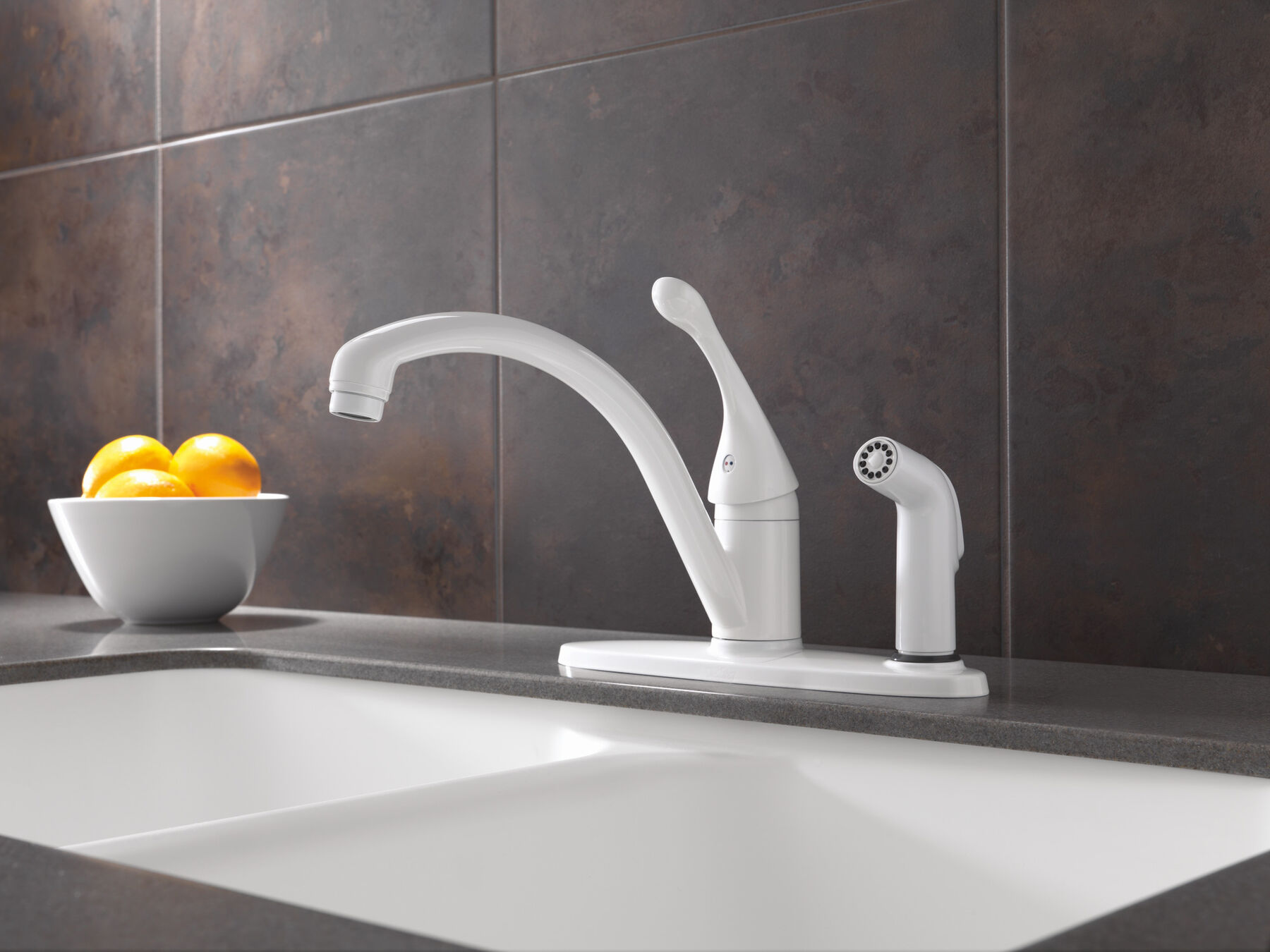 Llave para cocina monomando con rociador integral, imagen 1