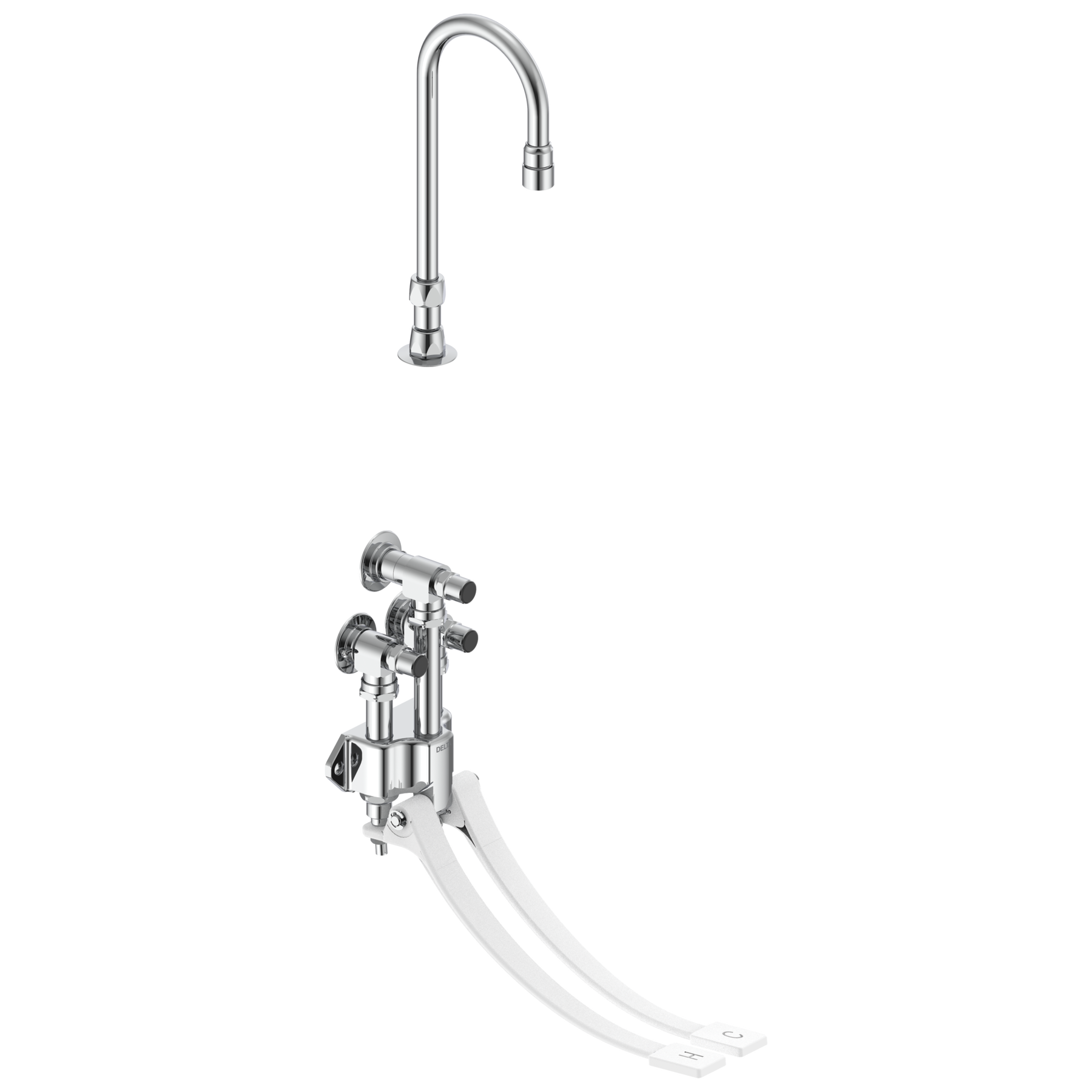 Wallmount Double-Pedal Surgeon's Scrub-up