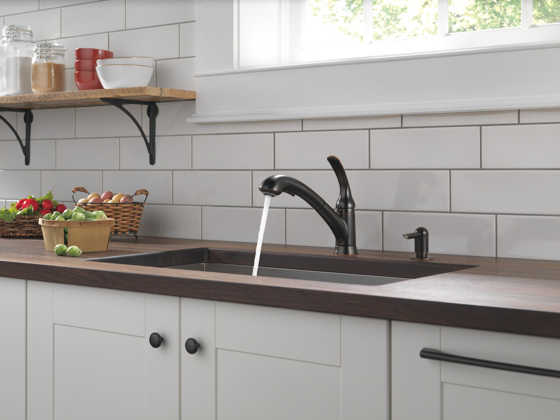 Llave para cocina monomando desplegable con dispensador de jabón, imagen 6