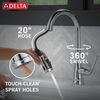 Llave para cocina monomando extensible con dispensador de jabón y tecnología ShieldSpray®