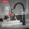 Single Handle Kitchen Pull-Down Faucet w/ Soap Dispenser