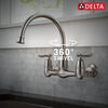 Llave de dos manijas para cocina de montaje en pared