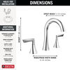 Llave de dos manijas para baño para lavabo de 8"