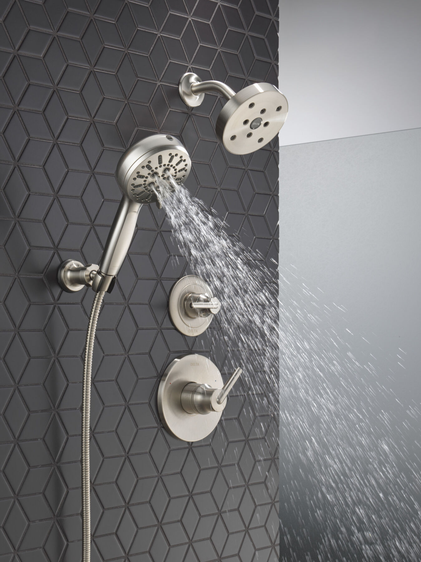 7-Setting Wall Mount Hand Shower with Cleaning Spray, image 15