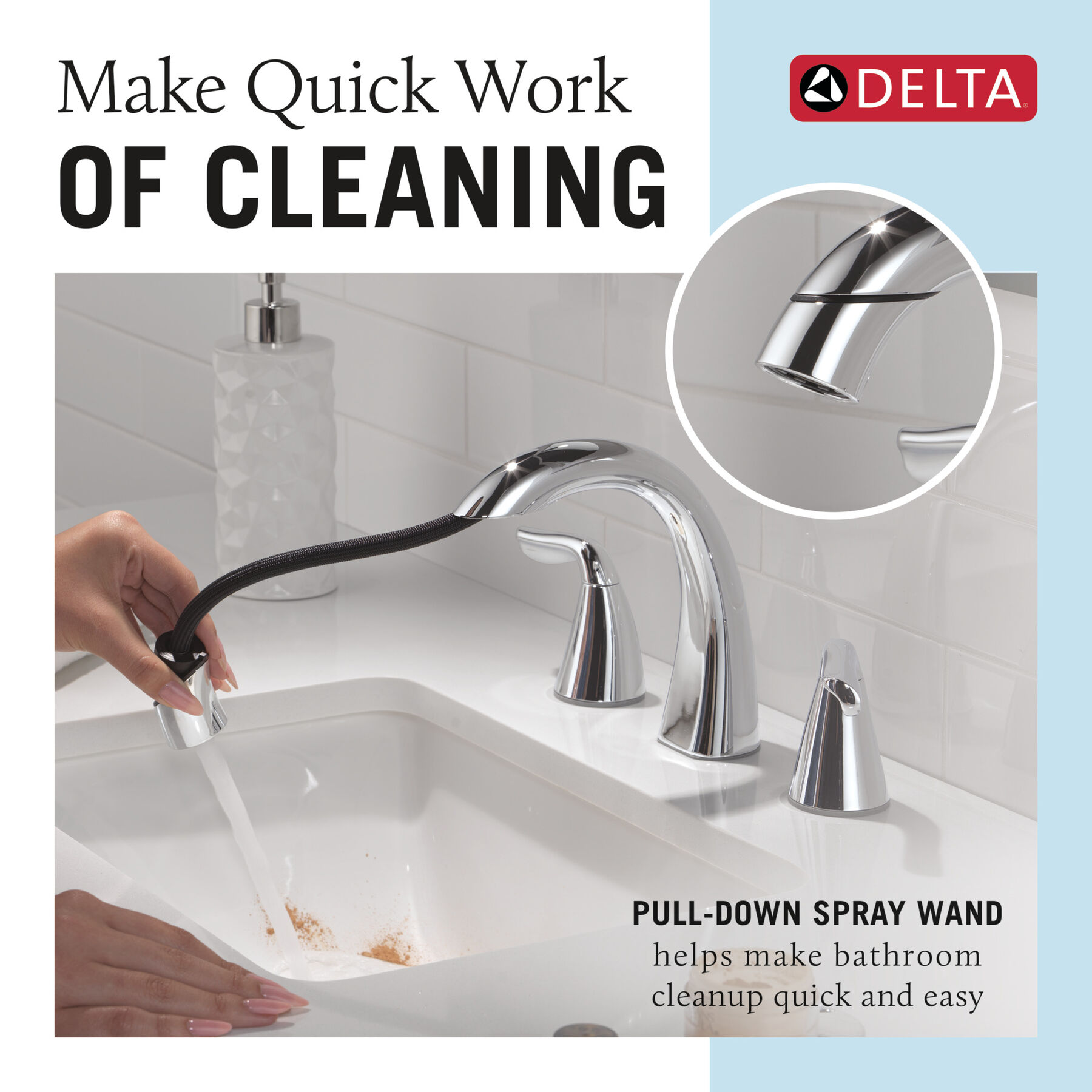 Llave para baño extensible independiente de dos manijas, imagen 1