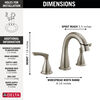 Llave para baño extensible independiente de dos manijas