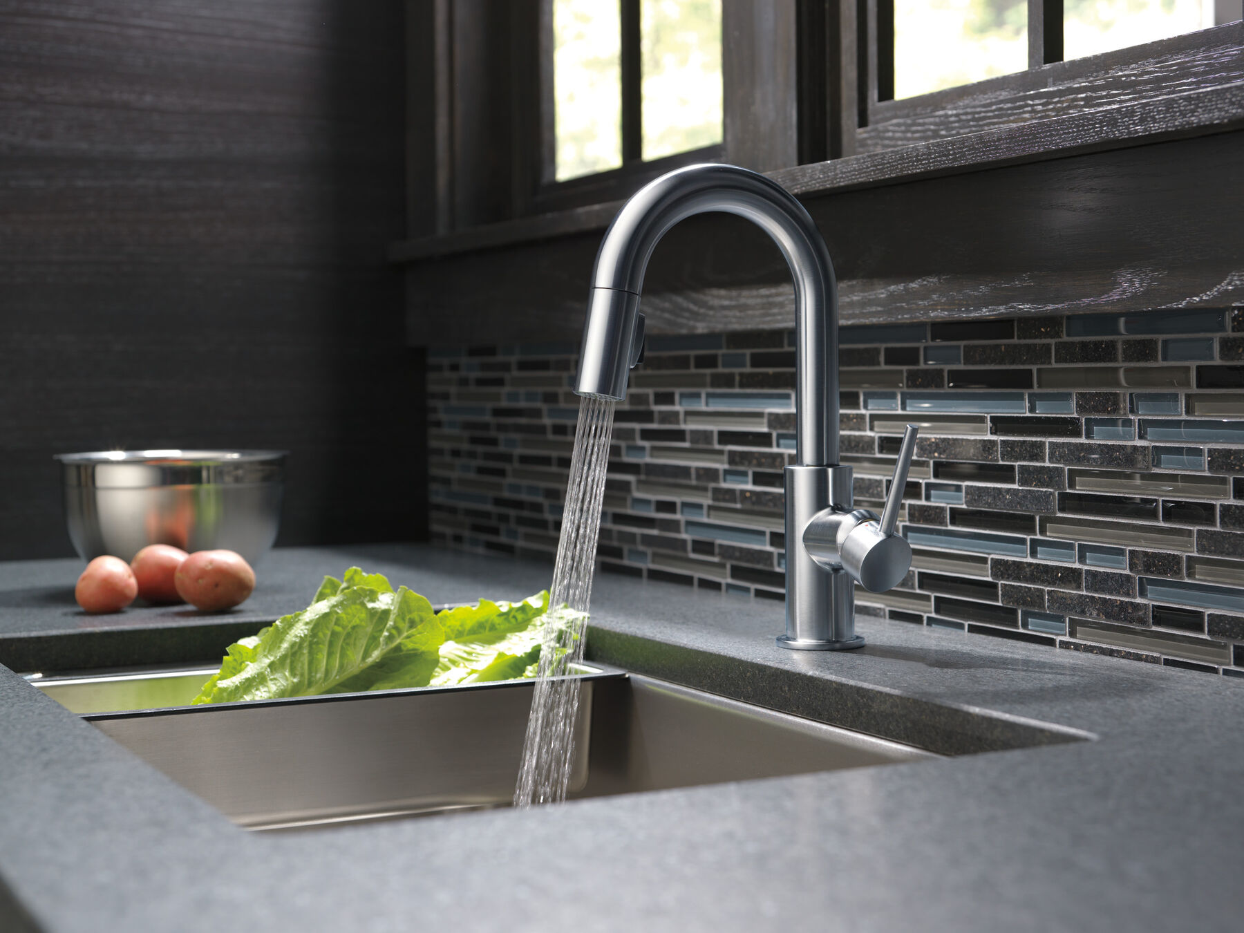 Llave para barra/encimera de cocina monomando extensible, giro limitado, imagen 5