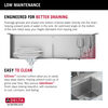 33” Workstation Kitchen Sink Undermount 16 Gauge Stainless Steel 50/50 Double Bowl with WorkFlow™ Ledge and Accessories