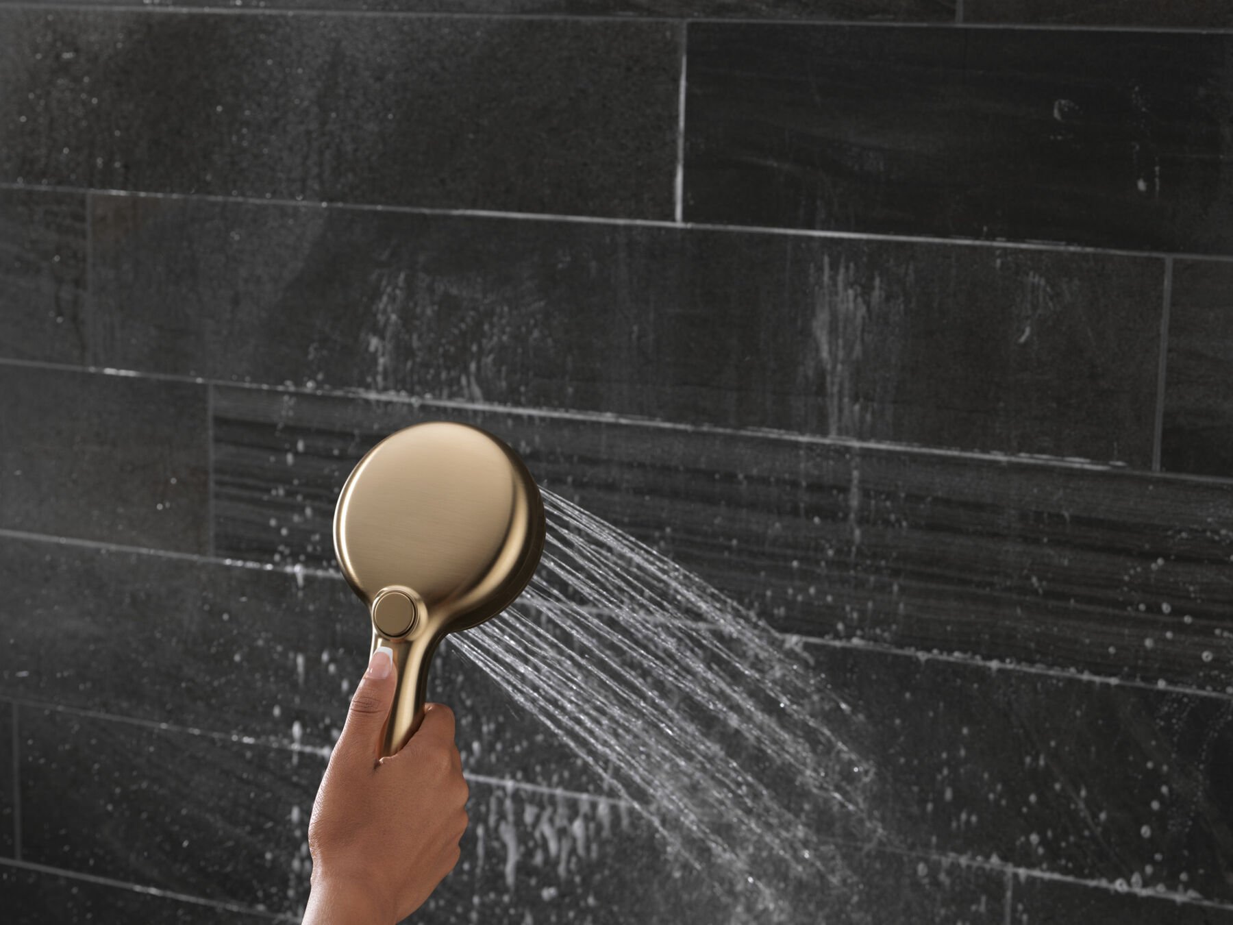 7-Setting Wall Mount Hand Shower with Cleaning Spray, image 2