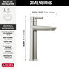 Llave para baño monomando de altura media