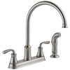 Llave para cocina con dos manijas y rociador (producto recertificado)