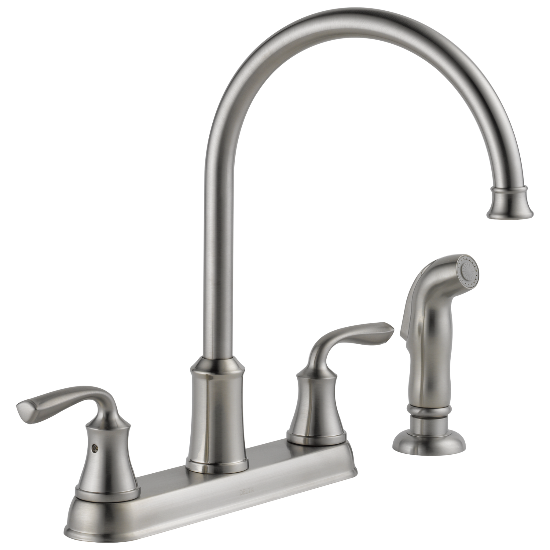 Llave para cocina con dos manijas y rociador (producto recertificado)