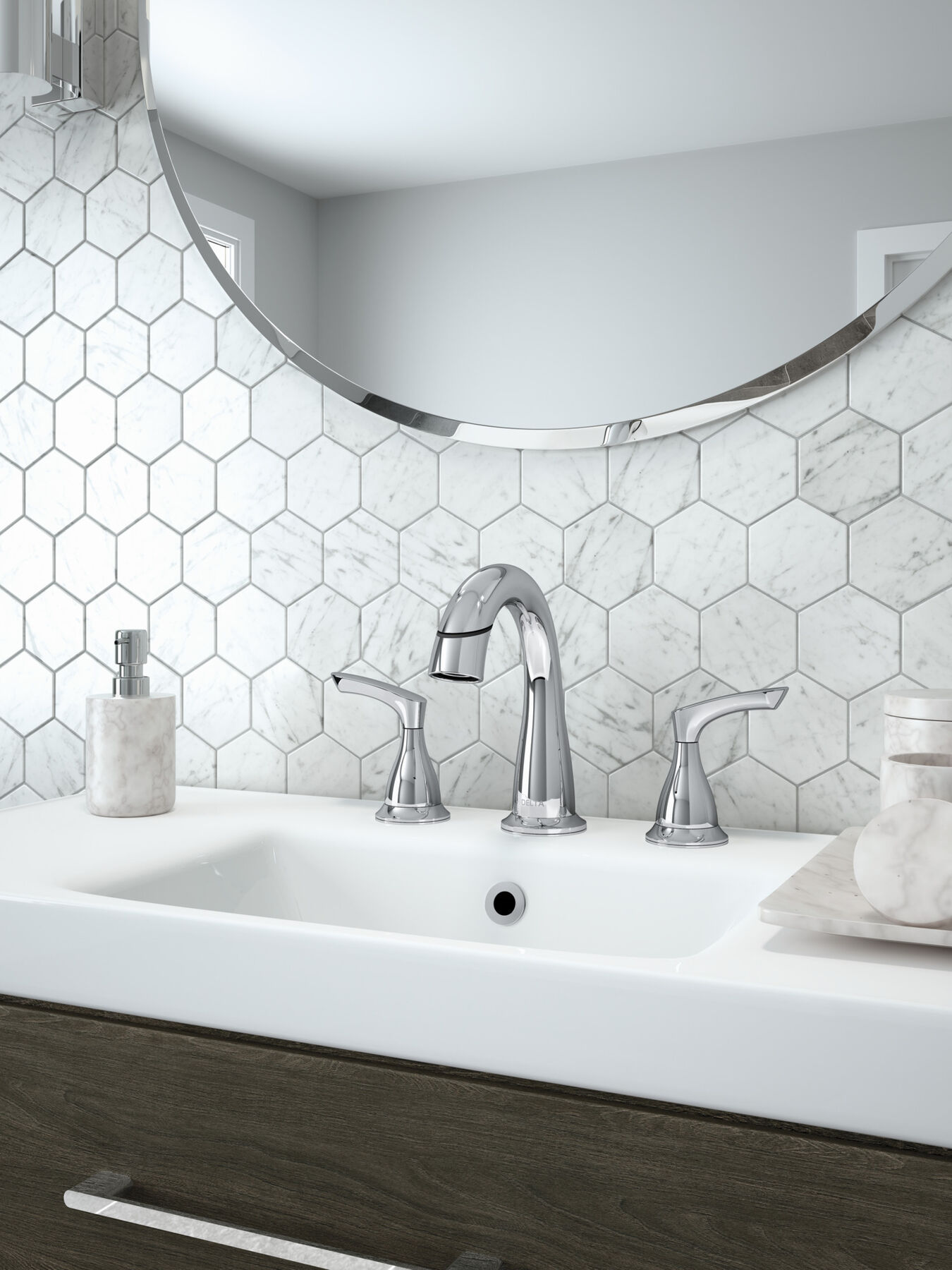 Llave para baño extensible independiente de dos manijas, imagen 5