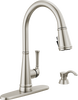 Llave para cocina monomando extensible con dispensador de jabón y tecnología ShieldSpray®